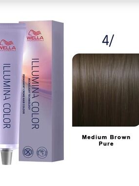 Wella Professionals Illumina Permanent Cream Hair Color Dye 4/Medium Brown